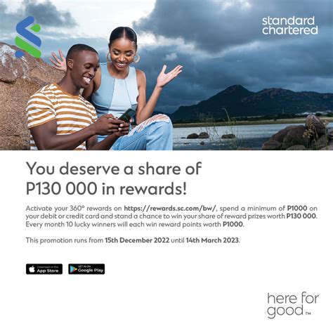 360 rewards botswana|Promotions – Standard Chartered Botswana.